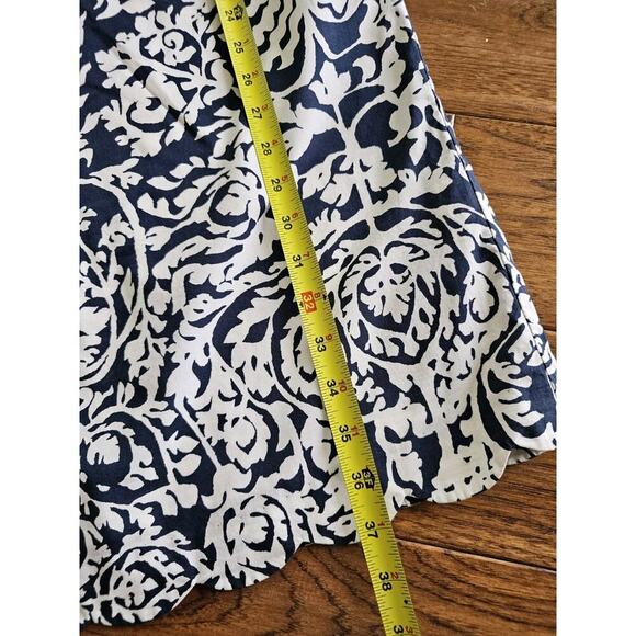 Lands' End Navy Blue Floral Sheath Dress Women's Size 6 Coastal Party - Picture 7 of 11